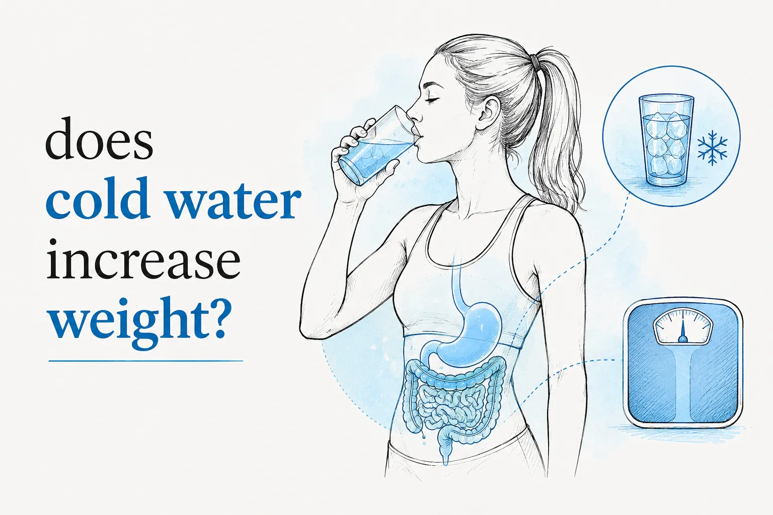 does cold water increase weight