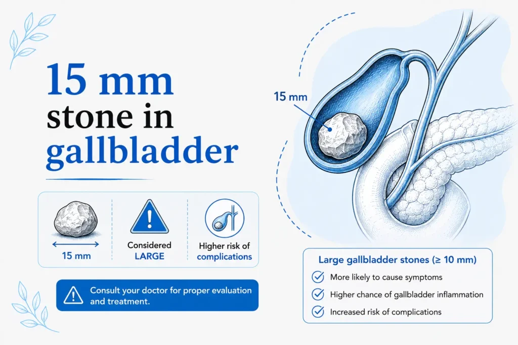 15 mm stone in gallbladder​