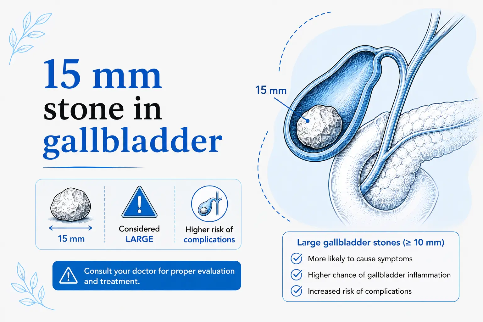 15 mm stone in gallbladder​