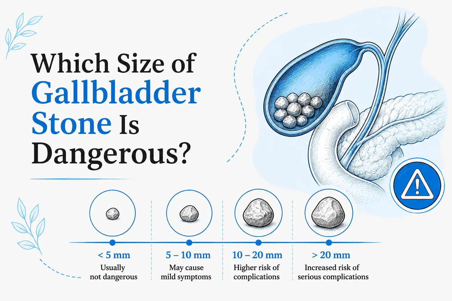 which size of gallbladder stone is dangerous